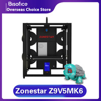 Zonestar Z9V5MK6 3D Printer Upgraded Adjustable Four Extruder Design Single and Multi-color Printing Auto Leveling ResumePrintig