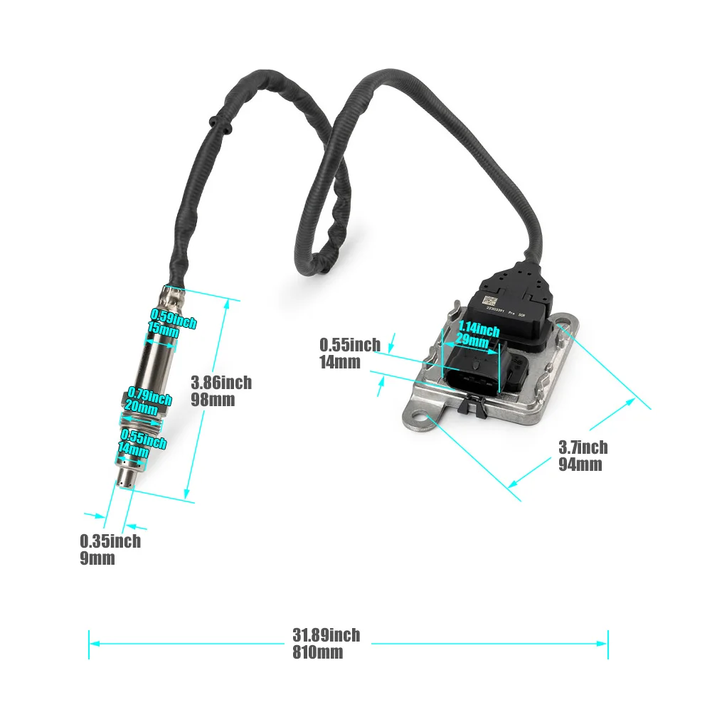 Nitrogen Oxygen Sensor 5WK97366 22303391 21346963 For Volvo Truck D11 D13 For Mack MP8 ENG-VE13 EM-USA17 EAS-SD (2-BOX) POST-CAT