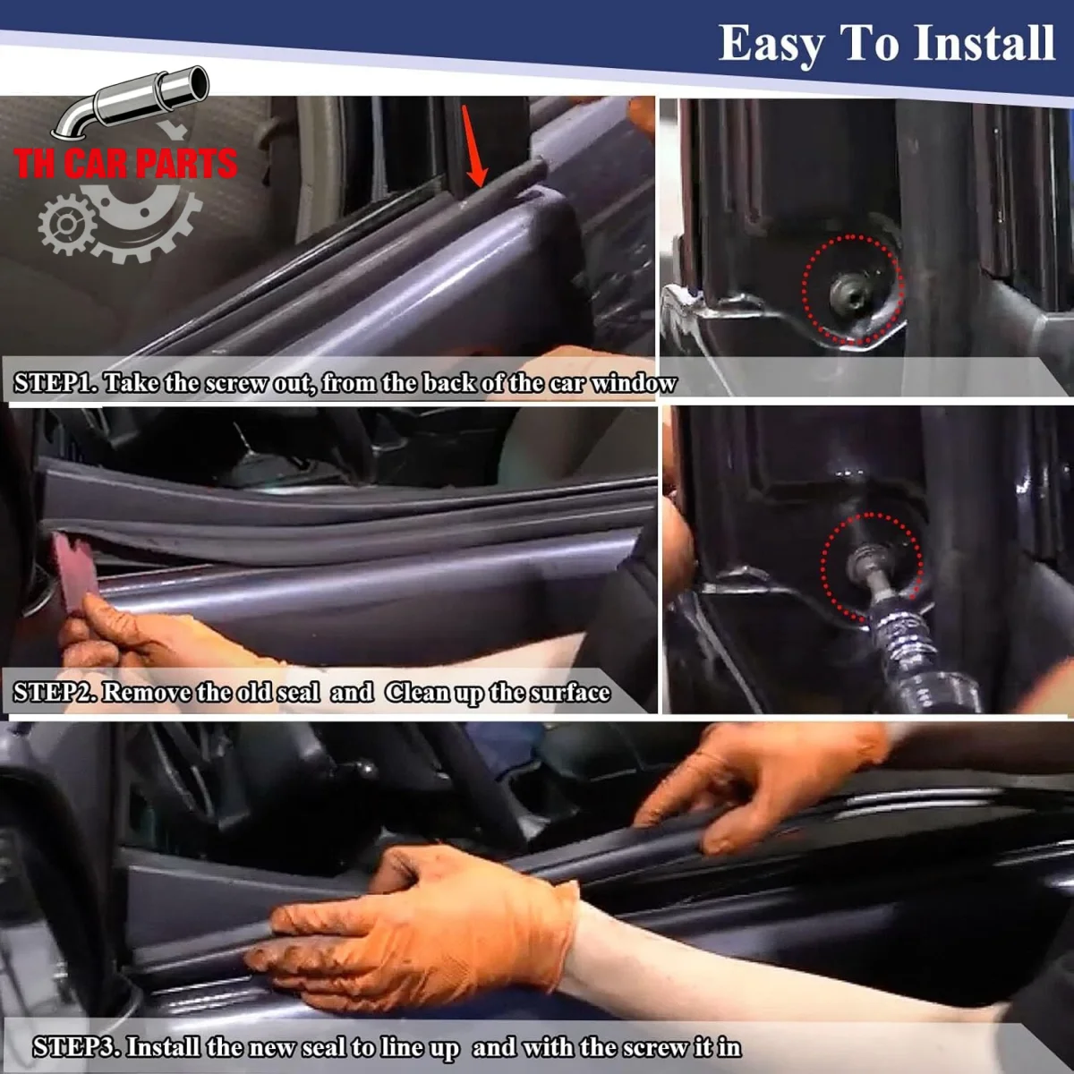 

4Pcs Car Window Weatherstrip Black For Toyota 4 runner 1995-2002 Car Weatherstrip Window Moulding Trim