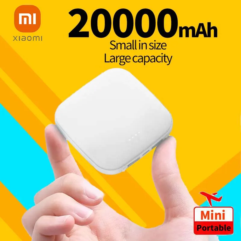 

Xiaomi 20000mAh Large Capacity Powerbank 20000 Portable Fast Charge Mini Power Bank Ultra Thin External Power Supply Iphone 17
