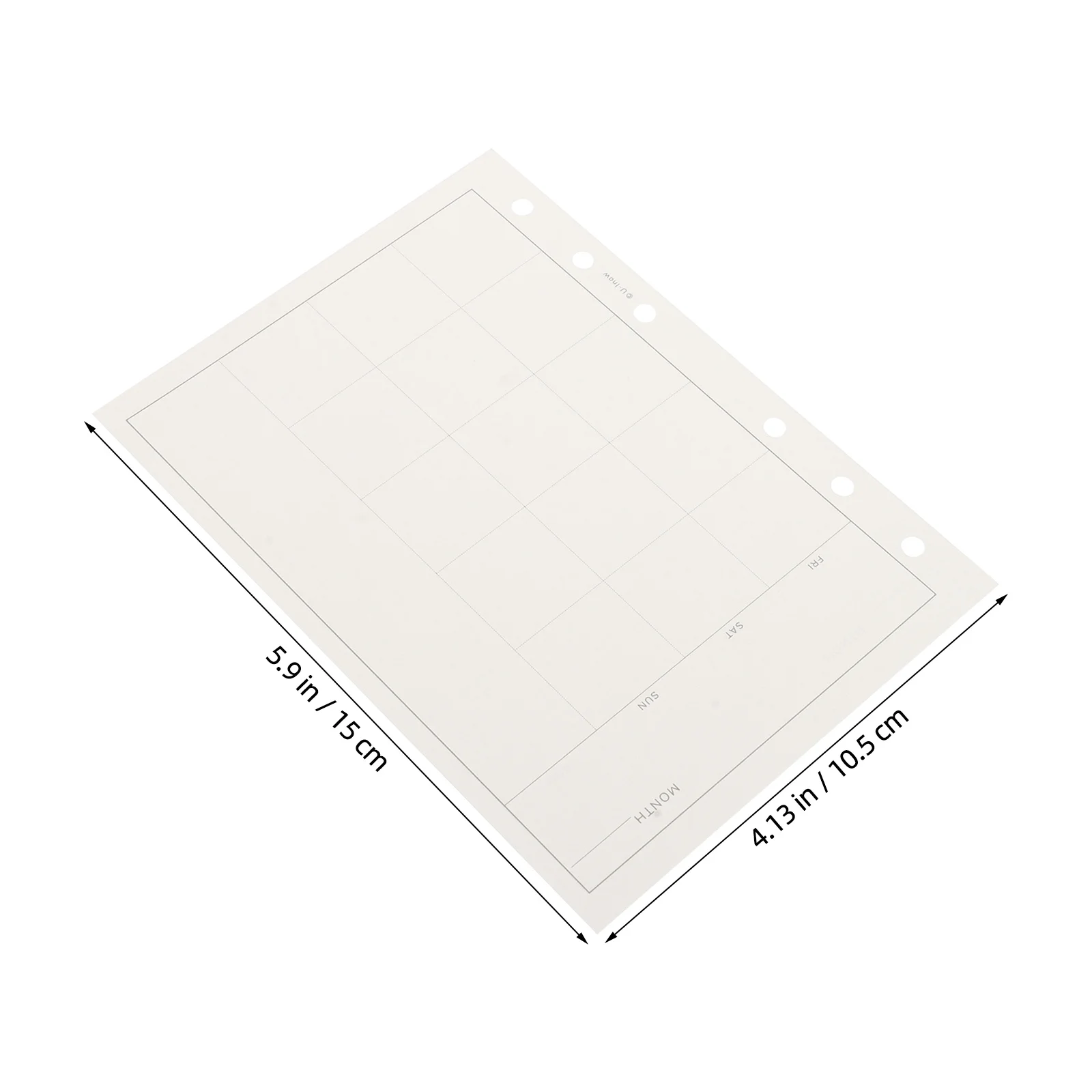 A6 Weekly Monthly Planner Refill Pages Undated 6-Hole Punched Loose Leaf Insert Sheets For Binder Notebook Journal