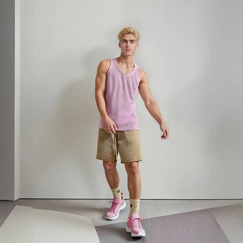 

The 2025 new men's sports basketball breathable sleeveless double-sided vest is suitable for leisure and outdoor fitness