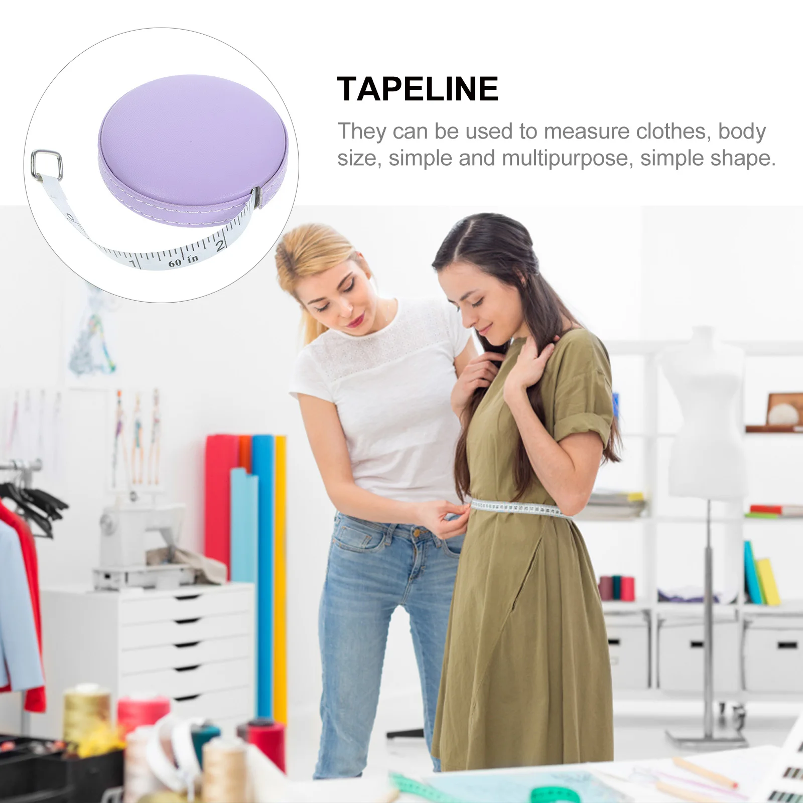 

Tape Measure Circular Design Double Sided Scale Flexible Soft Tailor Pocket Measuring Tool High Quality Material Mini