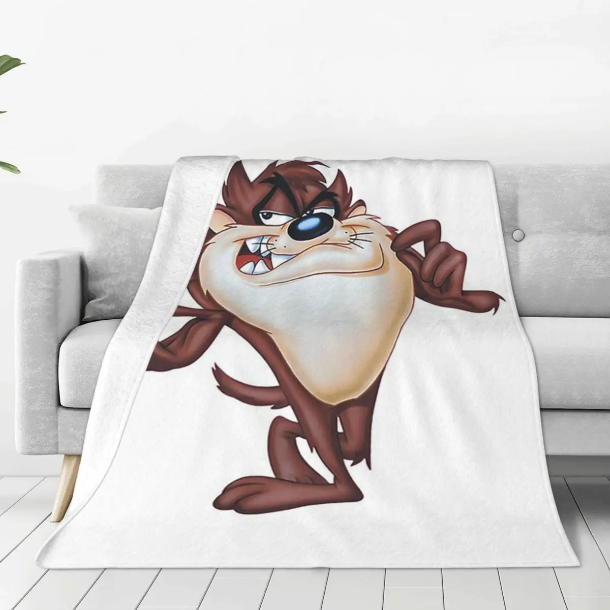 Cartoon Tasmanian Devil Comic Blanket Fleece Super Soft Sofa Throw Blankets For Couch Bedding Travel Throws Bedspread Quilt