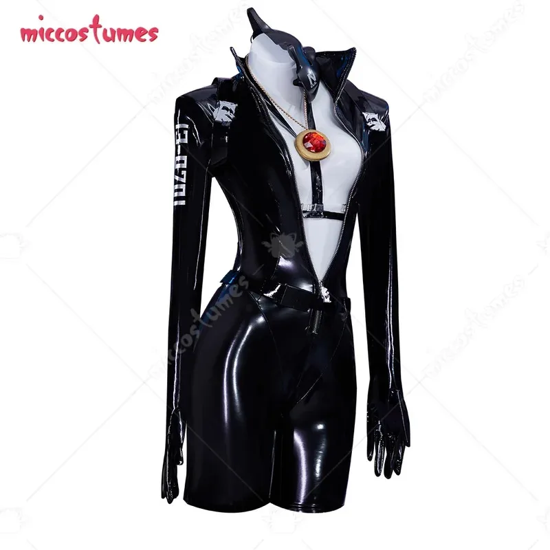 

25COSMiccostumes Women's Nikke Quency Cosplay Costume Jumpsuit with Mask Belt