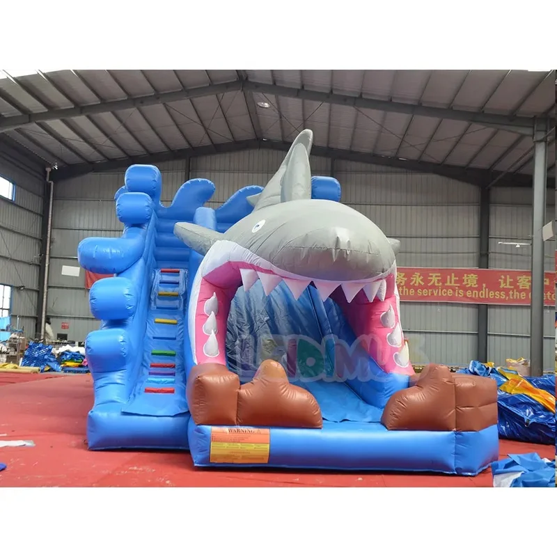 Commercial Giant Shark Inflatable Dry Slide Customized Large Inflatable Slide for Kids Adults Party Rental Business