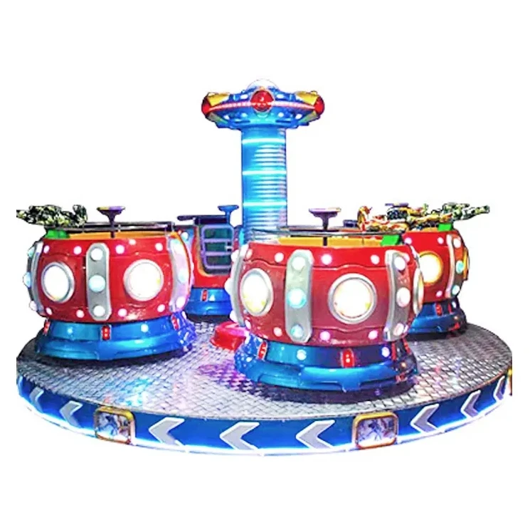Indoor-Outdoor Kiddy Ride Coin-Operated Space Turntable 3-Player Electric Swing Machine Amusement Children Englishpromote sales