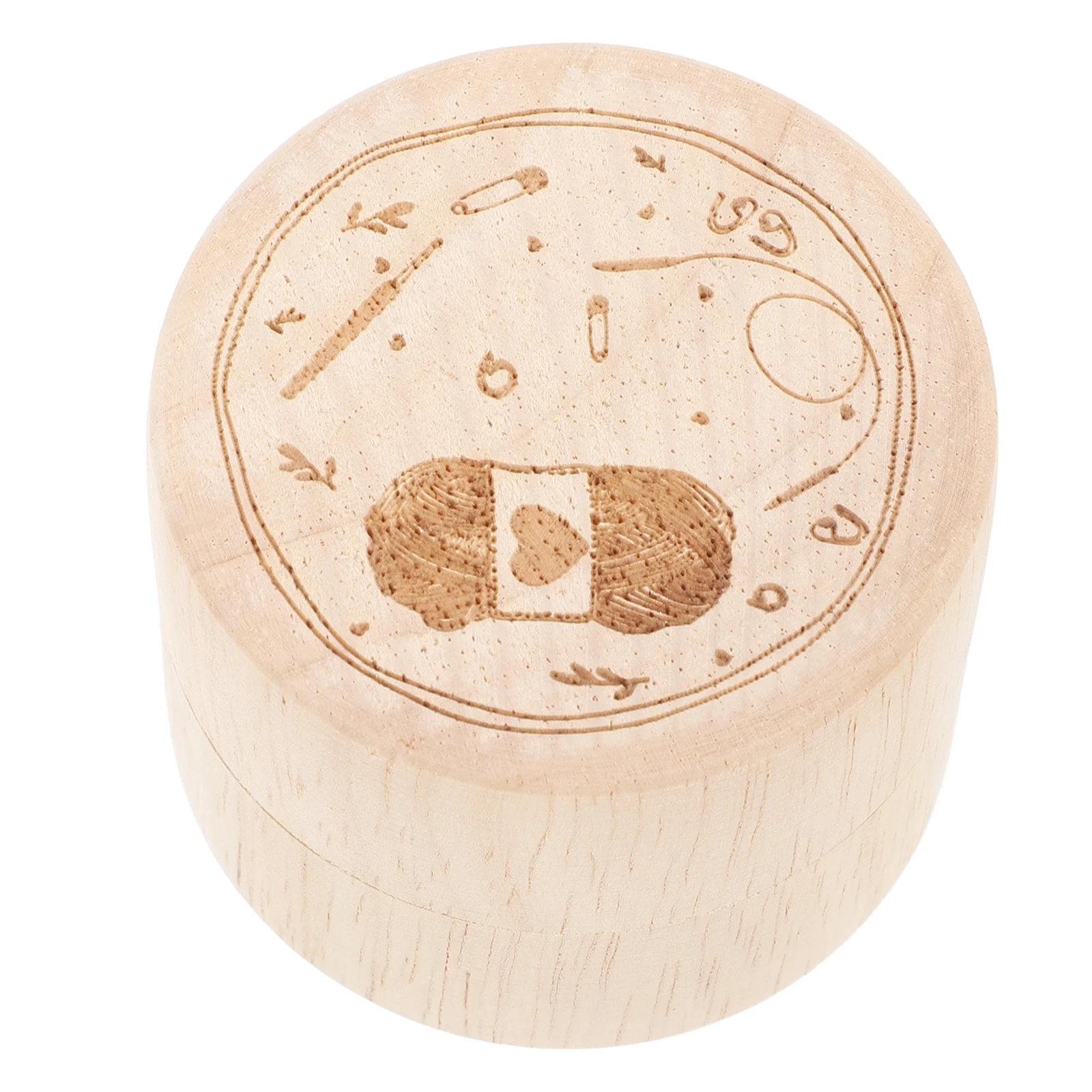 

Wooden Storage Box Round Mini Craft Organizer Beads Container Supplies Jewelry Sewing Accessories Portable Container Box