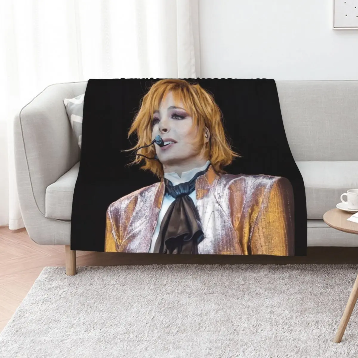 Mylene Farmer Nevermore 2023 concert Throw Blanket Hair Cute Heavy Decorative Sofas Luxury Thicken Loose Blankets