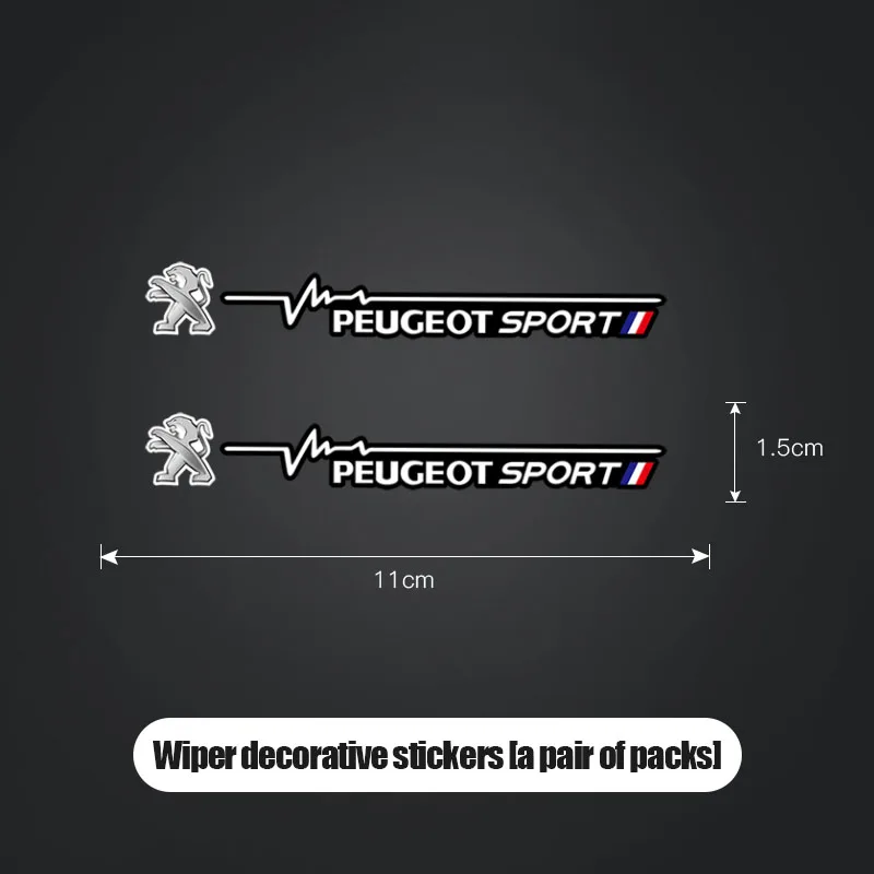 2 قطعة ملصقات السيارات بيجو ممسحة لاصقة تزيين لبيجو 206 307 308 3008 207 208 407 408 4008 508 2008 5008 301 205 106