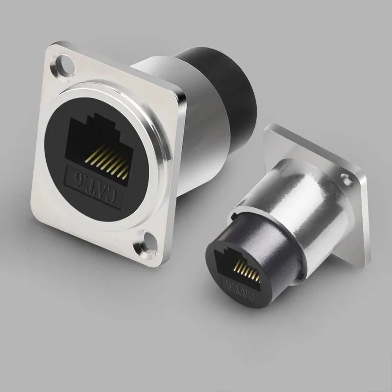 RJ45 connector PANEL MOUNT CAT6/CAT 6 socket to socket ADAPTER D type 8P8C Panel  Female Socket Wiring Harness connector