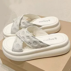 Summer Women Slippers Luxury Platform Clogs Slides Comfortable Casual Outdoor Sandals Non-slip Chunky Slippers For Female 36-40