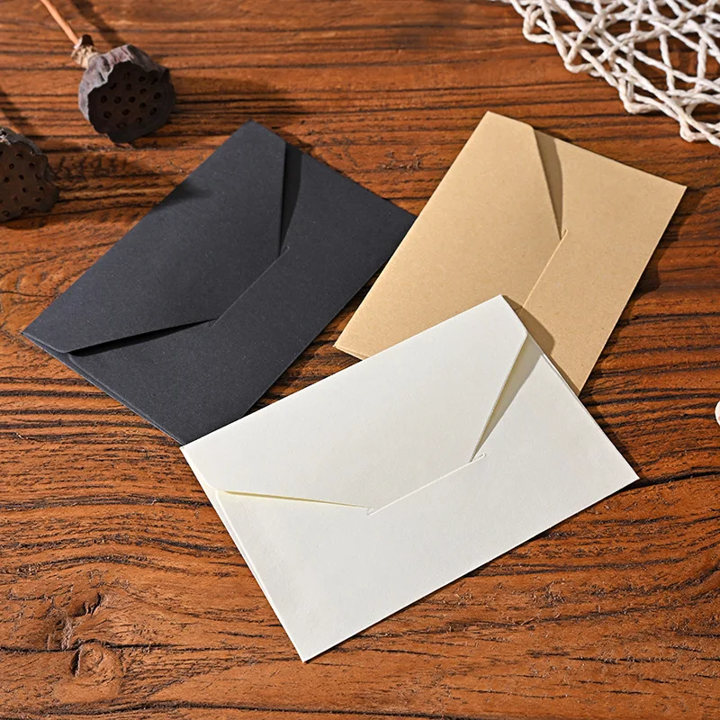 50 buste da 10,5x7 cm per matrimonio buste di carta Kraft di alta qualità da 120 g per invito per piccole imprese, forniture di cancelleria