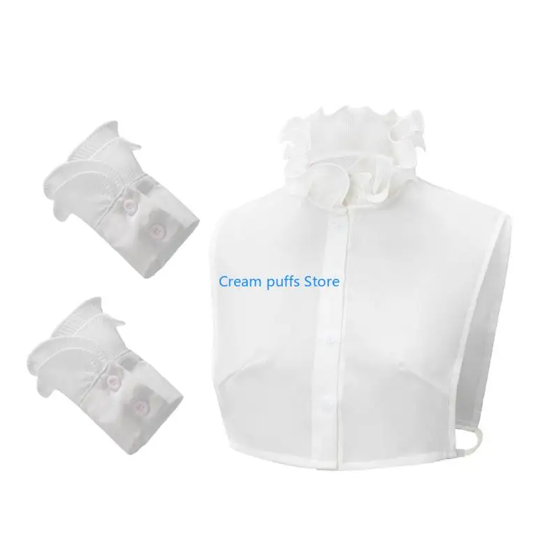 50LER Ruffle V Nece Faux Thare Half Rell