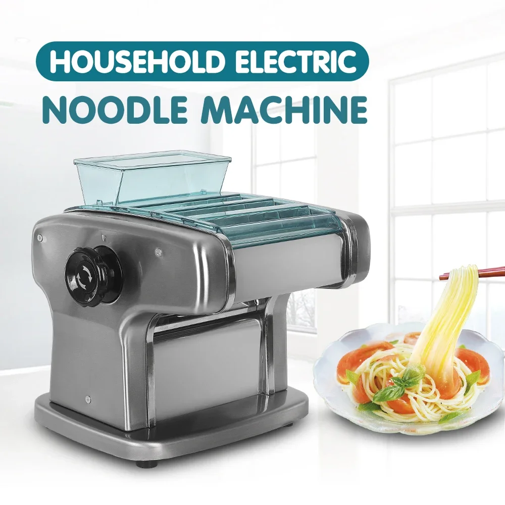 OYLP Electric Pasta Maker Stainless Steel Lasagne Spaghetti Maker Machine With Three Cutter 135W 5kg/h Output