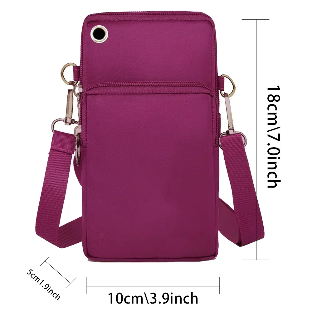 Phone Case Mobile Phone Bag Women's Canvas Crossbody Bag Portable Purse  Mobile Phone Purse Jungle Tiger Series Shoulder Bag