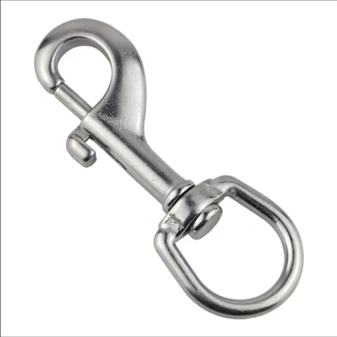 

5PCS 316 Stainless Steel Oval Eye Bolt - 65-91mm Marine Grade Snap Hooks for Diving/Dog Leash