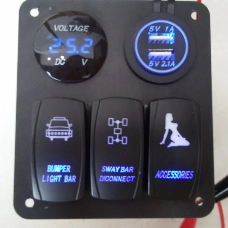 Multi-functional instrument panel for refitting switch panel of 3-way automobile, ship panel and sailing boat