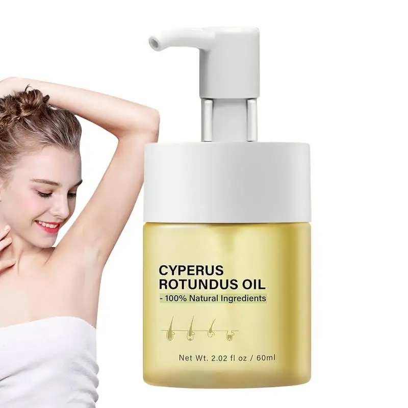 Full Body Hair Removal Oil 60ml Cyperus Rotundus Oil Smoothing Legs Hair Removal Oil Hair Reduction Nourishing Oil  Hair Removal