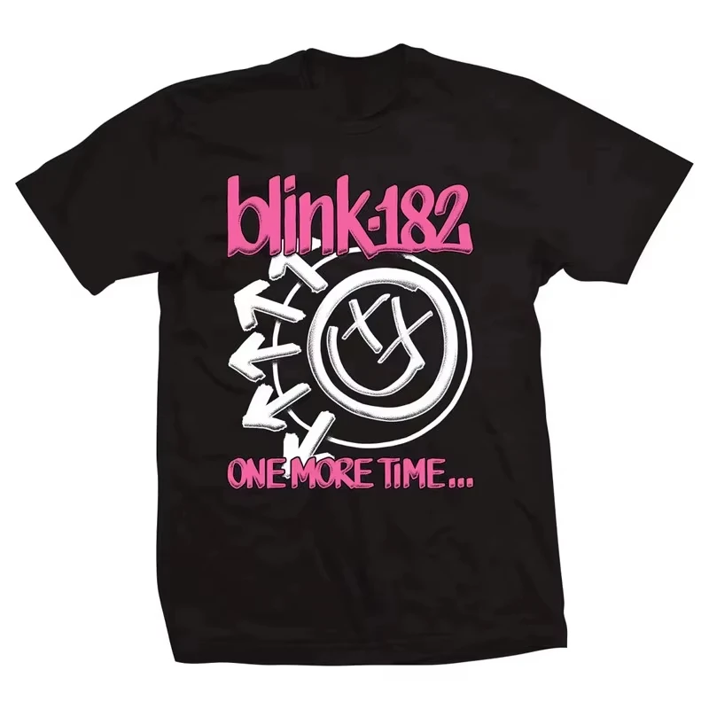 2026 New Men Women Punk Smiley Arrow Circle Graphic T-Shirt Unisex Cotton Loose Pop Punk Tee