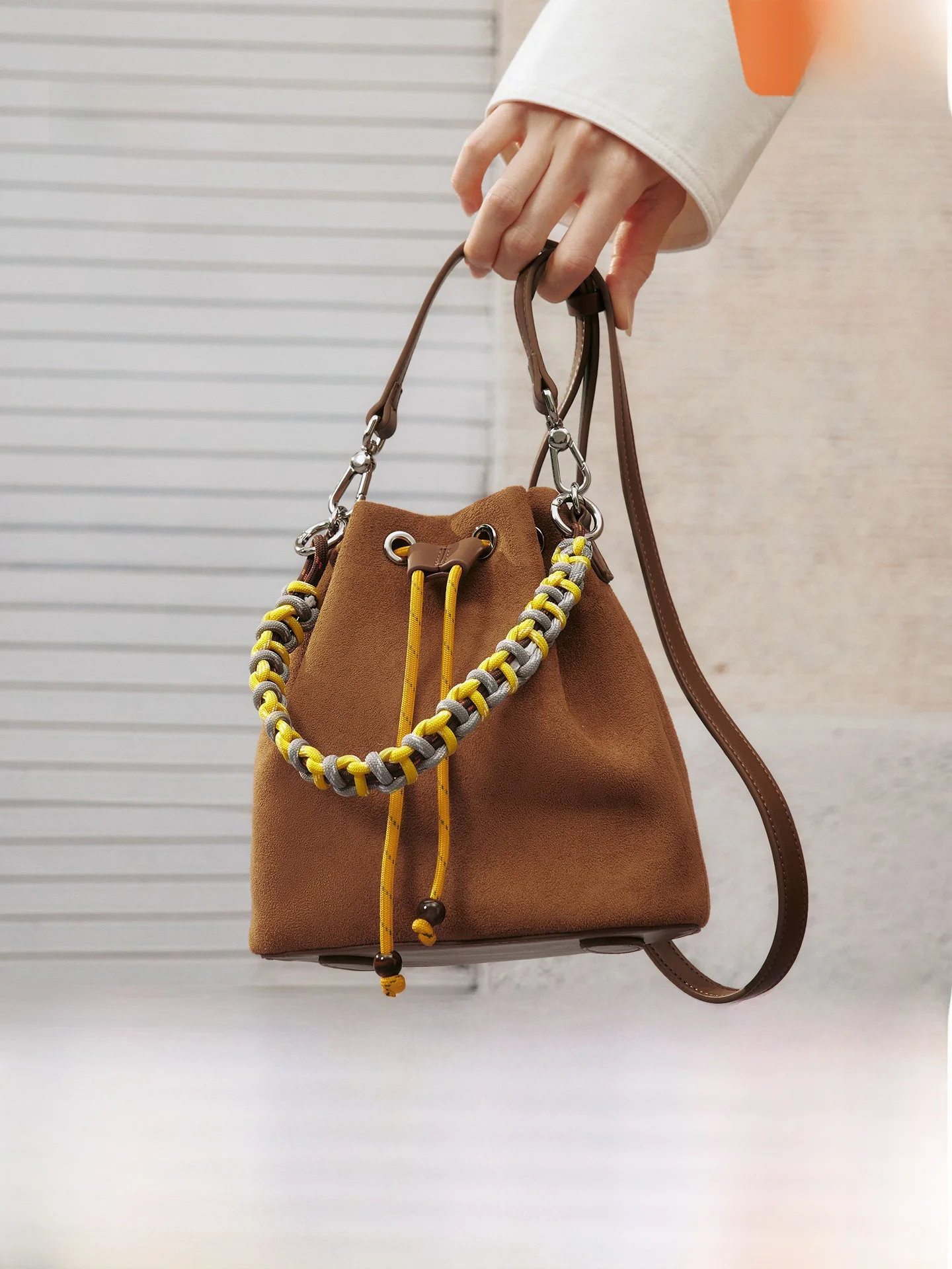 

Faionable Buet Bag, женская сумка через плечо, повседневная простая сумка Sle Hard ell с застежкой на шнурке, чистый цвет