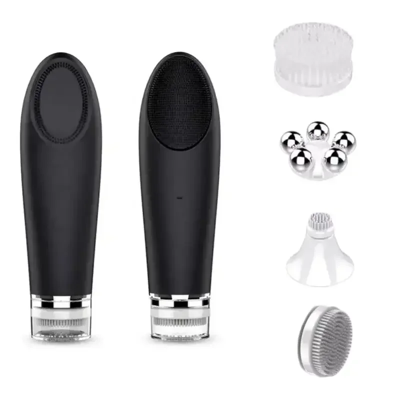 

Waterproof Soft Silicone Face Cleaner Machine Electric Cleansing Facial Massager Beauty Use Face Washing Brush