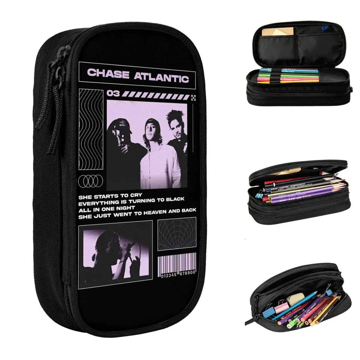 Chase Atlantic Vintage Style Pencil Case New Pen Bag Girl Boy Big Capacity Students School Gift Pencilcases