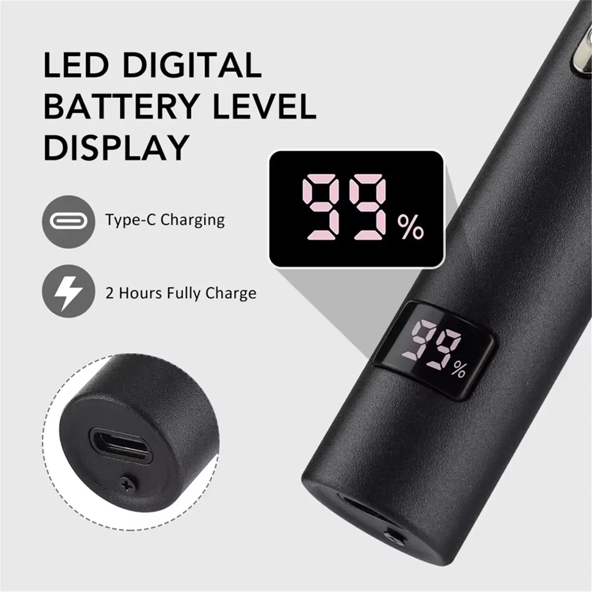 wilwill 3in1 Electric Ear Nose Hair Trimmer USB Charging Portable Nose Hair Trimmer for Men Women Ear Nose Eyebrow Facial Hair