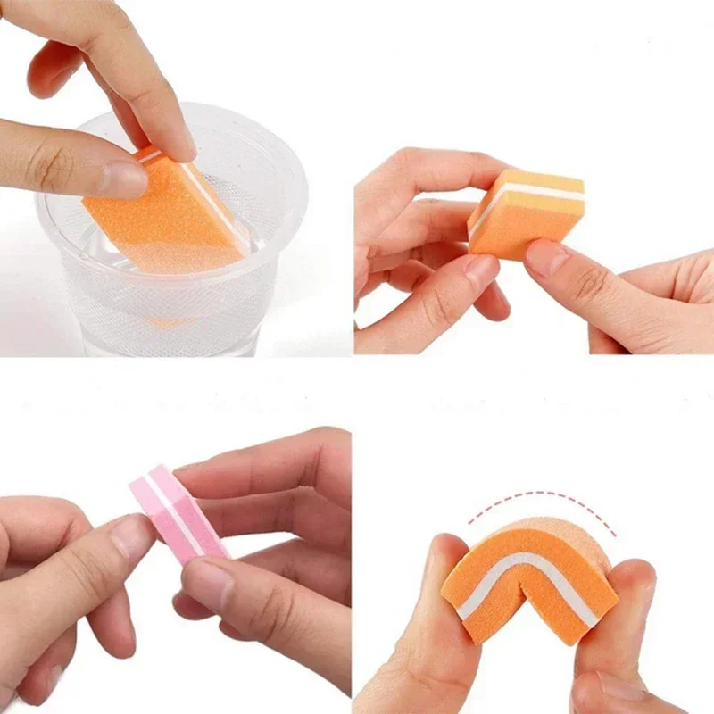 20pcs Double-sided Mini Sponge Nail File For Nail Tools Colorful Standing Buffer UV Gel Polish Grinding Buffers Manicure Tools