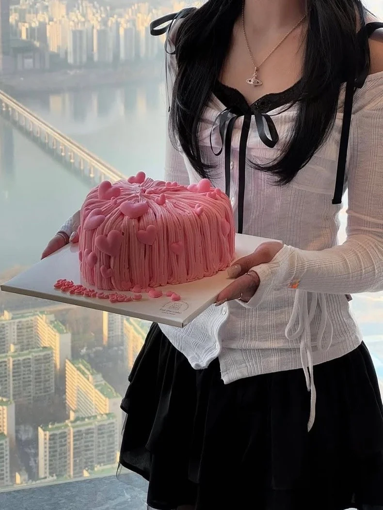 سترة نيوالرين ذات أشرطة دانتيل بلون واحد، كارديجان محبوك مطوي متعدد الطبقات، ملابس خارجية أنيقة للنساء الشابات