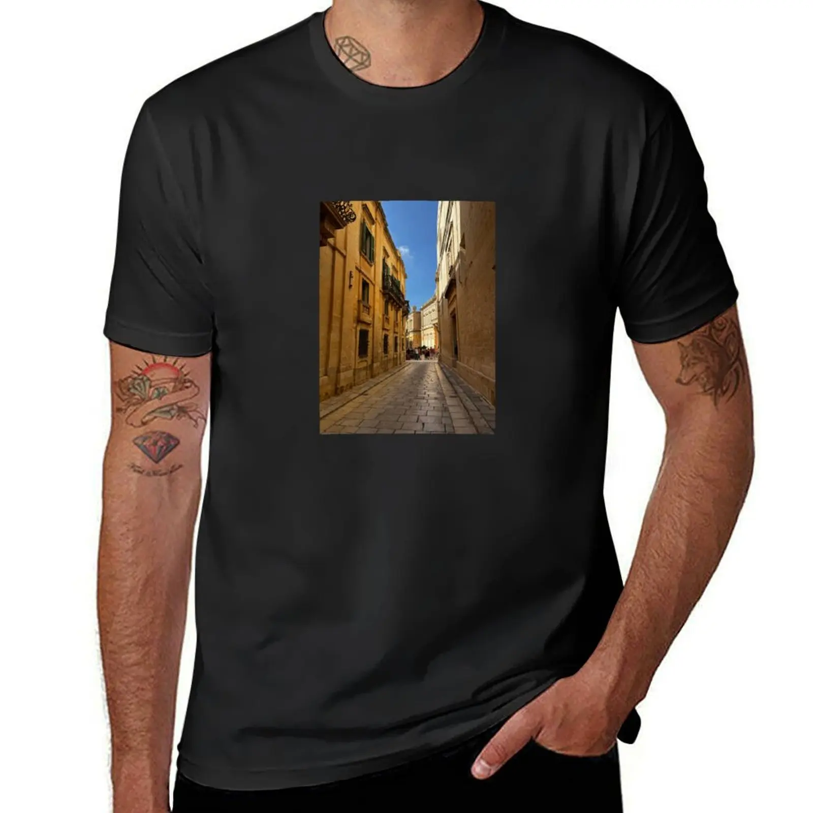 Malta photo aesthetic views T-Shirt summer top cute clothes plain fitted t shirts for men