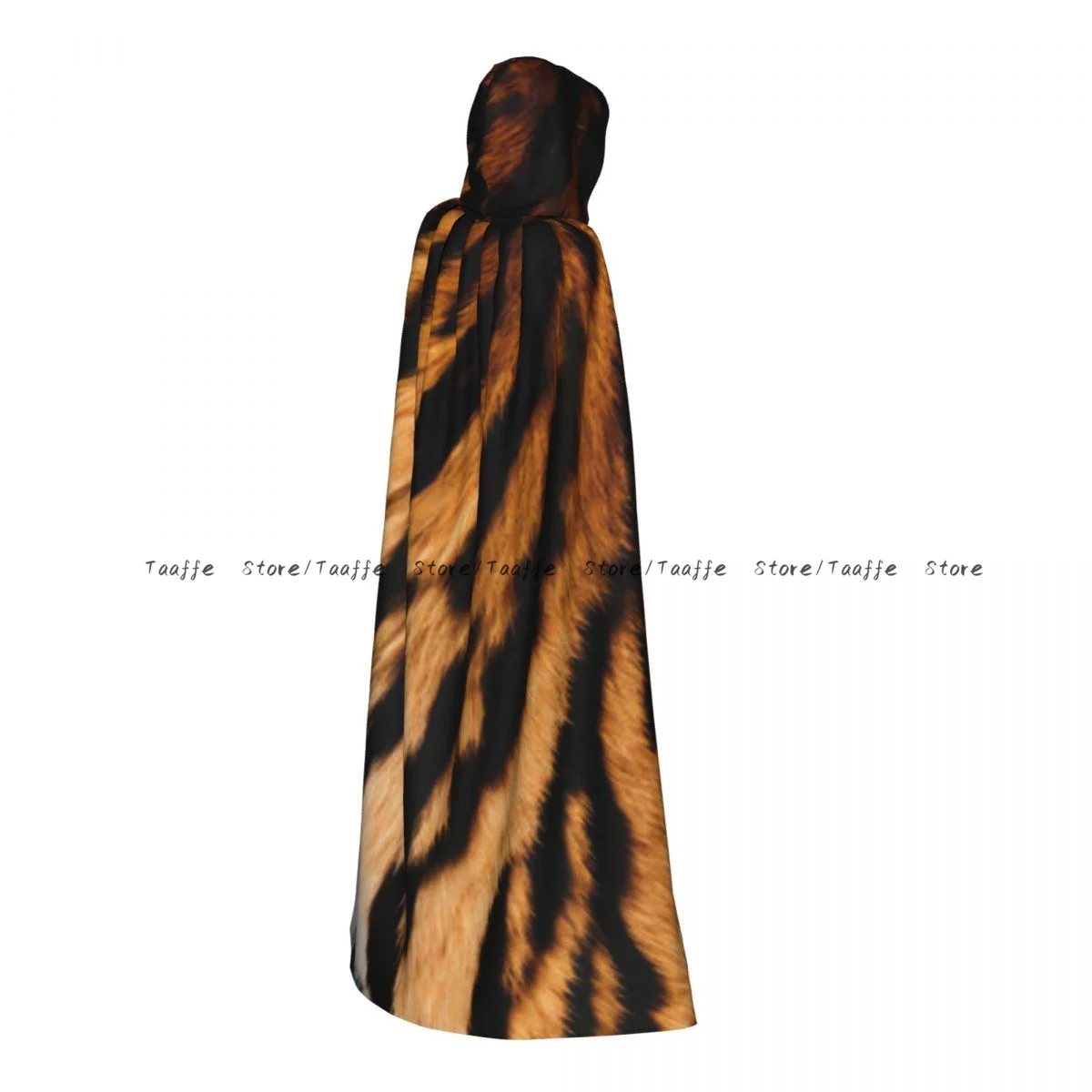 

Witch Long Hooded Robe Tiger Skin Pattern Halloween Cloak Cosplay Costumes for Adult