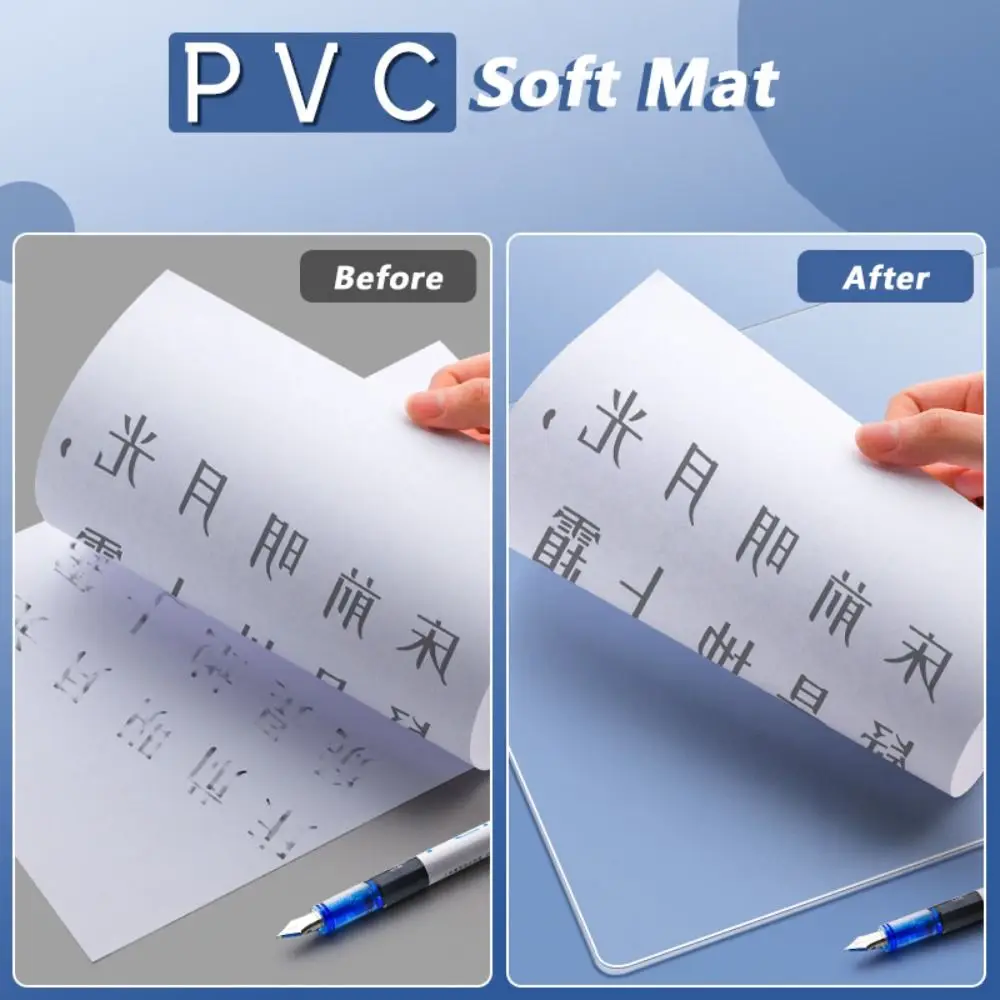 متعددة الأغراض PP مكتب عمل حصيرة شفافة A2/A3/A4/A5/16K الكتابة دعم مجلس مقاوم للماء دفتر الكتابة مكتب المدرسة