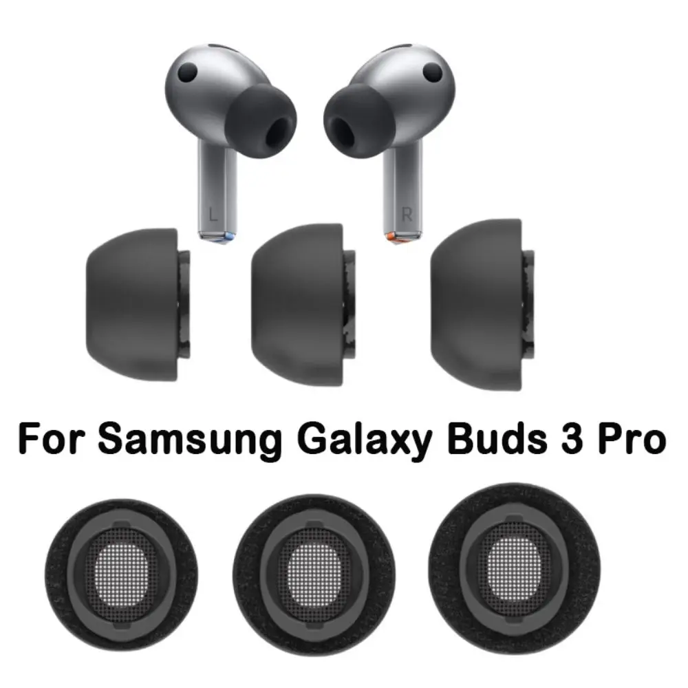 Soft Memory Foam Ear Tips Rebound Anti-Slip Replacement Earplugs Noise Reduction Earbuds for Samsung Galaxy Buds 3 Pro