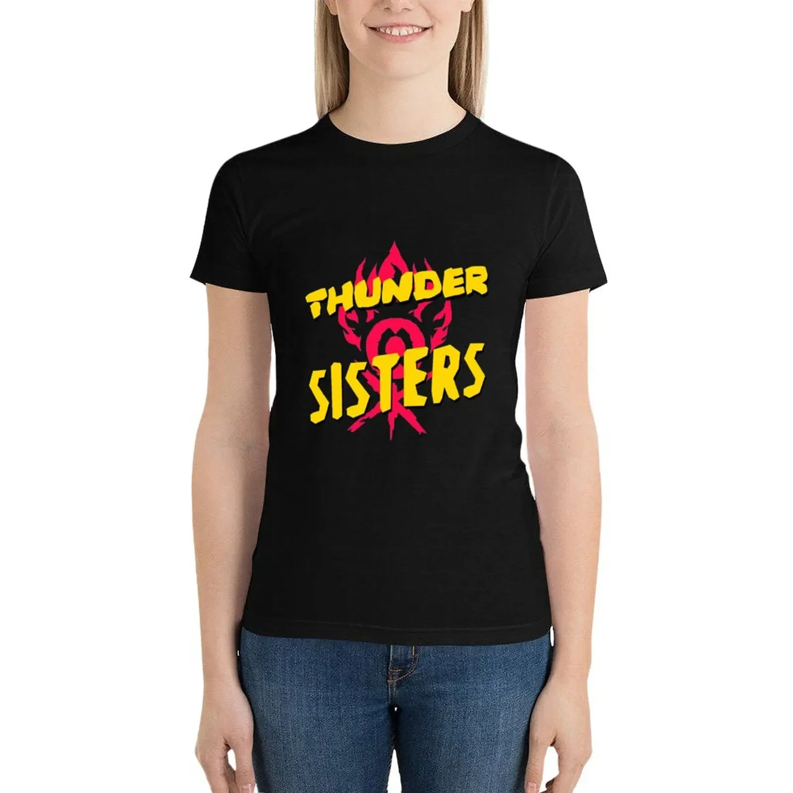 

Thunder Sisters from the The Croods A New Age T-Shirt tops funny hippie clothes Female clothing white t shirts for Women