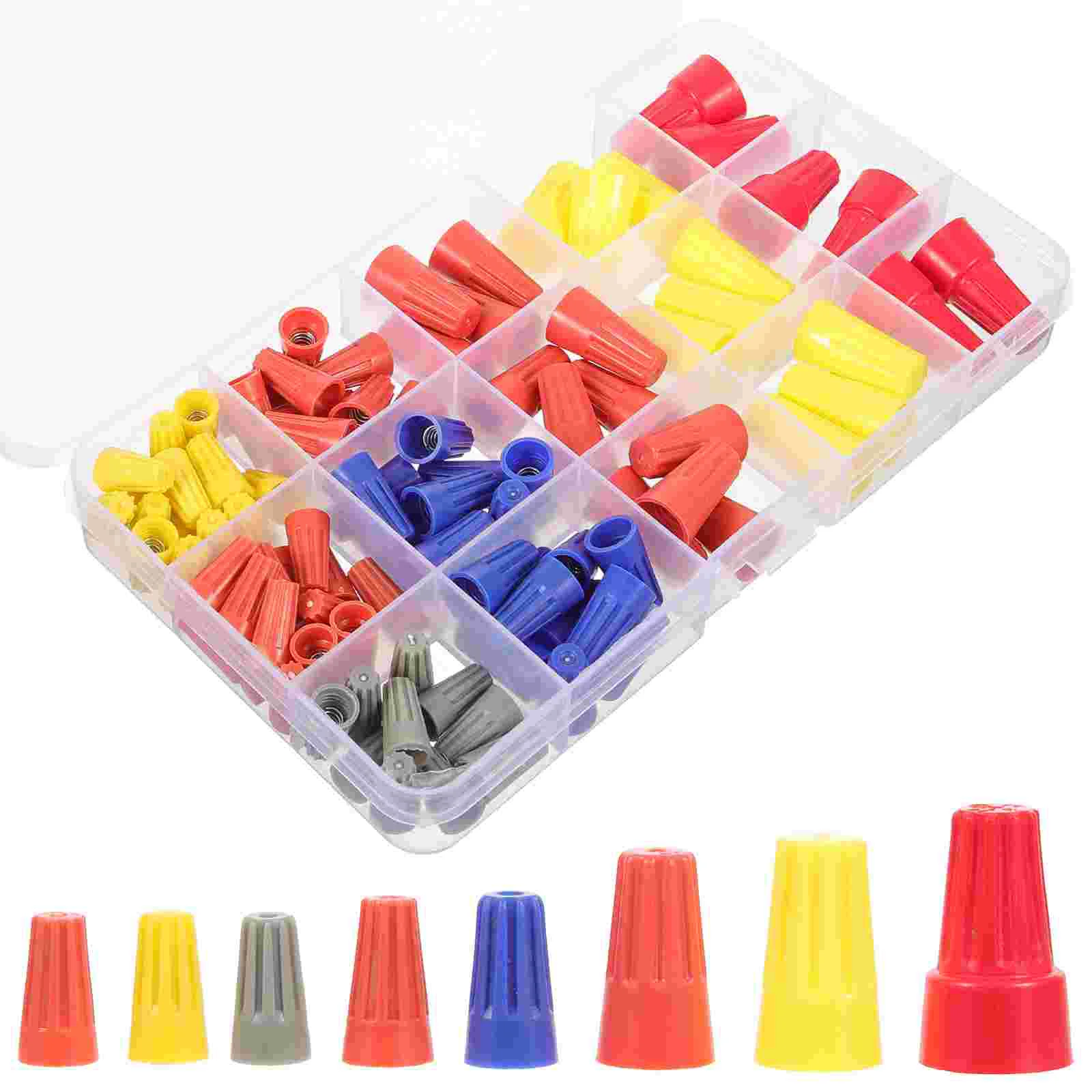 102 Pcs Wiring Screw Type Crimping Cap Electrical Terminals Plastic Spring Insert Nuts