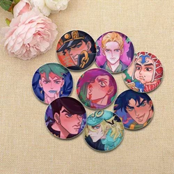 Jojos Bizarre Adventure Anime Badge Jojo Jolyne CujohJohnny JoestarHigashikata JosukeJodio Joestar Cartoon Brooches HD Print Pin