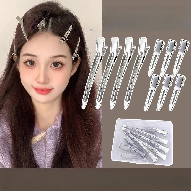 Metal Duckbill Clip For Women Root Volume High Crown Traceless Sectioning Clips Air Bangs Styling Hair Barrettes