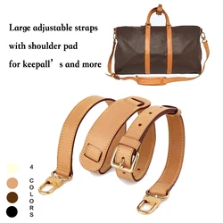 Correa cruzada ajustable de cuero genuino Vachetta para LV Keepall Speedy 25 30 35, correas de hombro para bolso, accesorios de repuesto