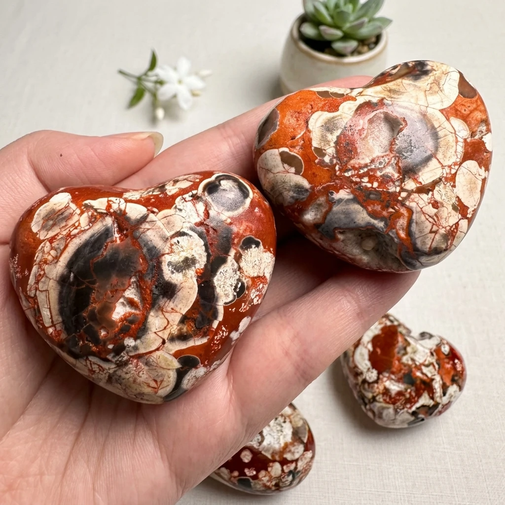 1 pièce Cœur d'agate naturelle, spécimen minéral en cristal de quartz. Décoration élégante en pierre naturelle pour la maison et le bureau