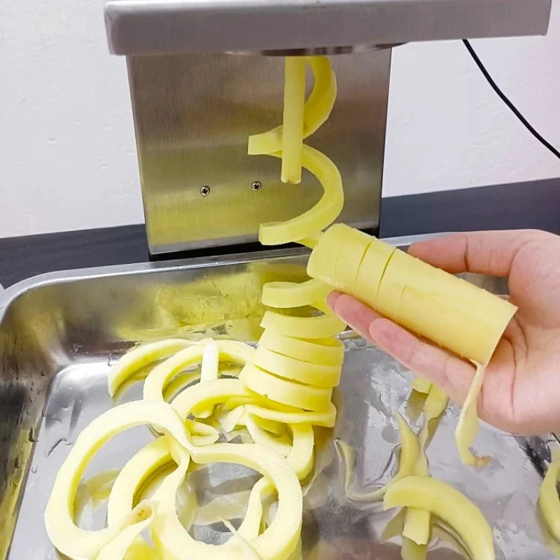 Электрическая машина для резки спирали картофеля Коммерческая машина для резки картофельных башней Машина для резки картофеля фри