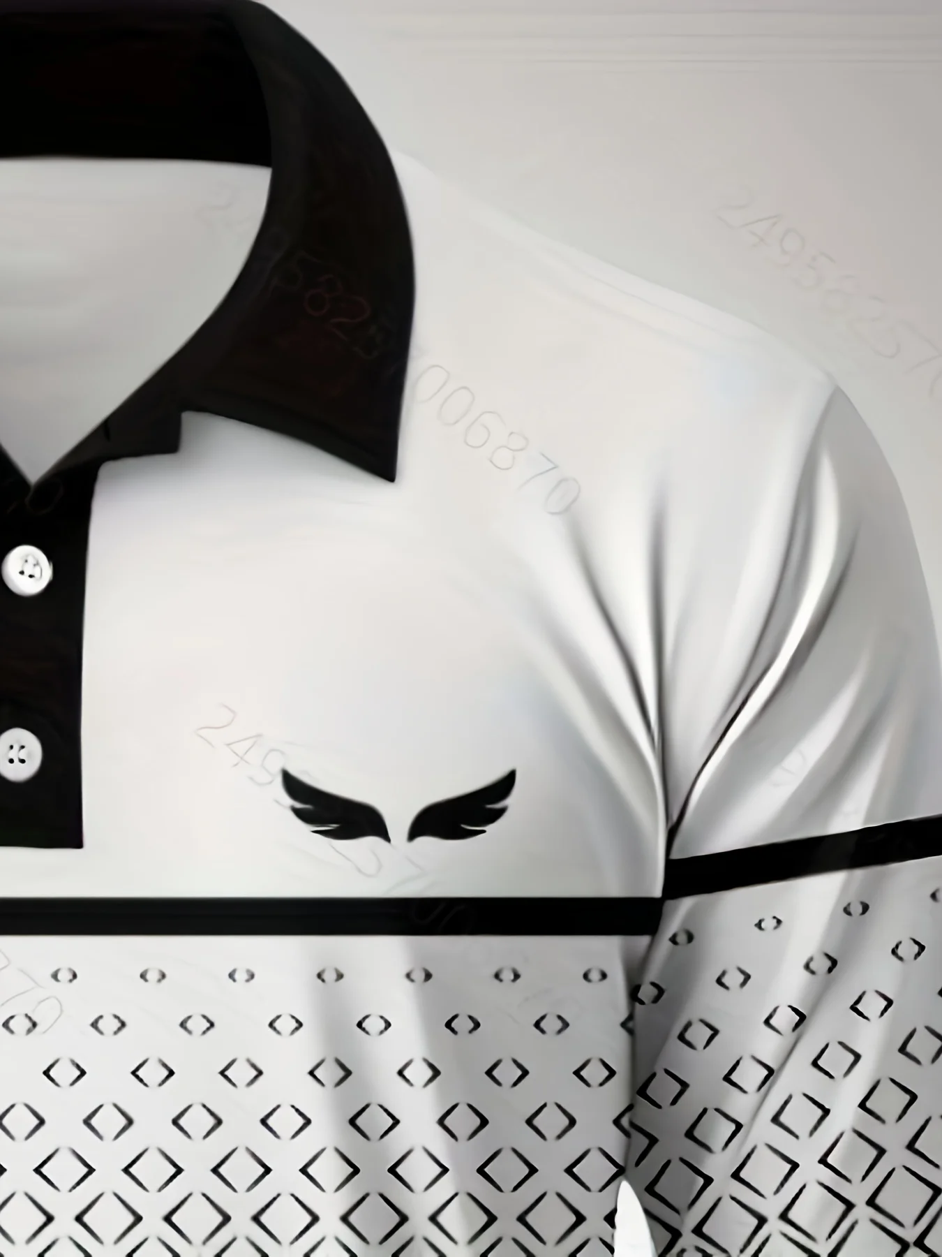 Das Neue Herren-Langarm-POLO-Shirt für Frühling und Herbst 2025 Verbindet Street-Fashion und Komfort mit 3D-Musterdruck – Detail 9