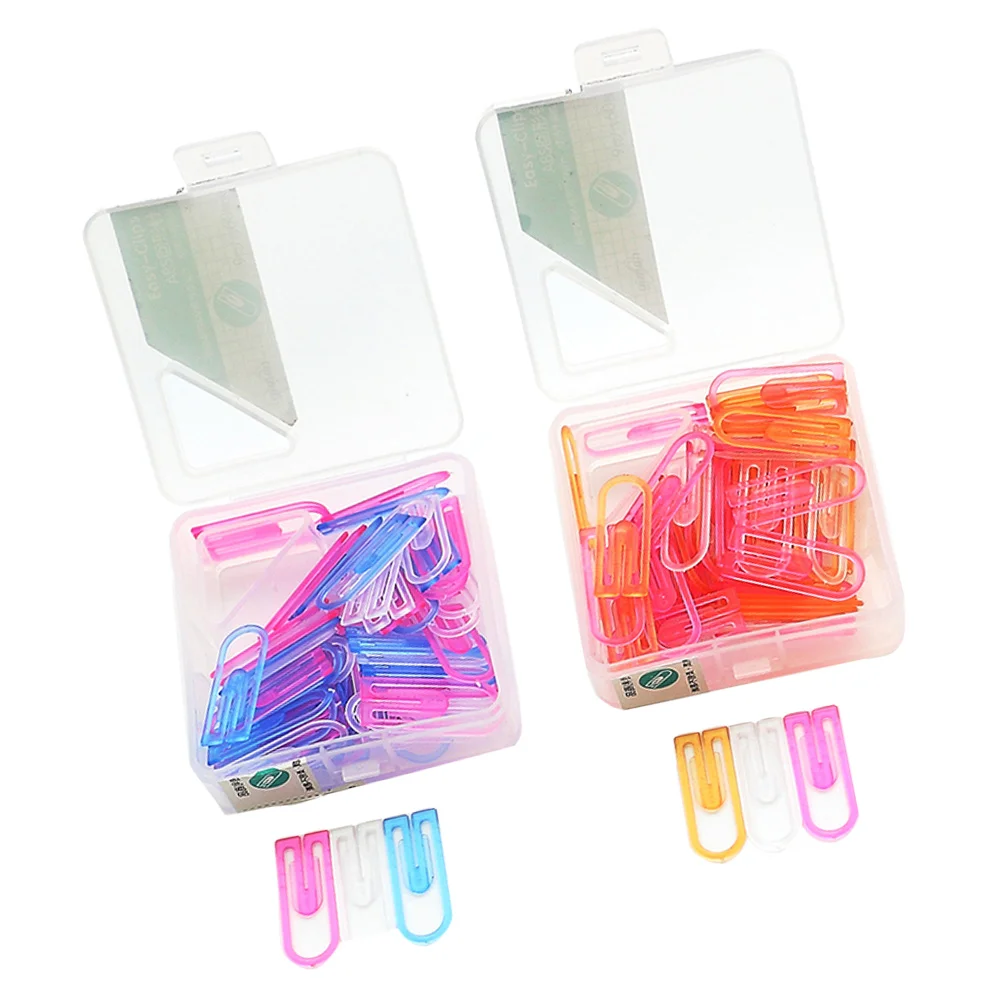 

120 Pcs Clips Office Supplies Bulk Paper Metal Paperclip Abs Fastener Student Number