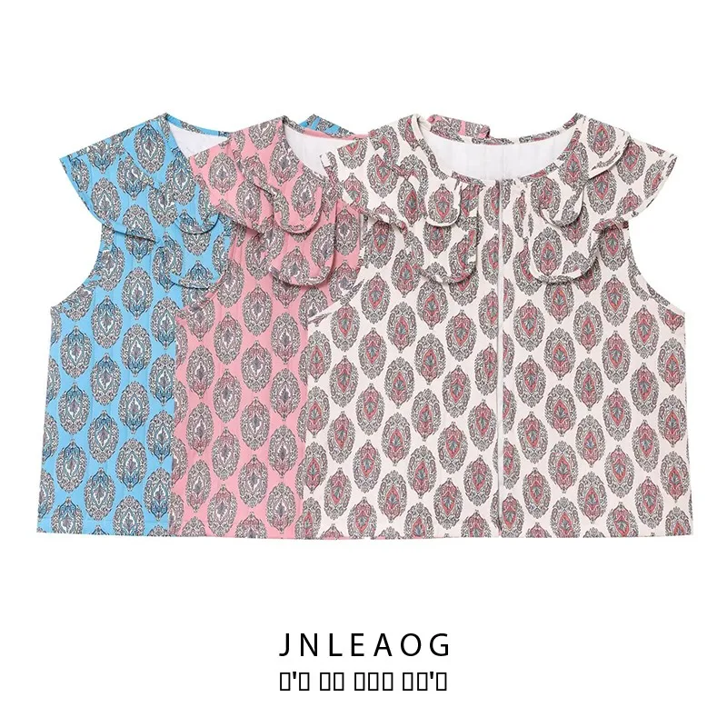 

Faionable Printed Vest JNLEAOG Women's Autumn New Sle Versatile Design Commute Sle Polyester Fiber Geometric Pattern