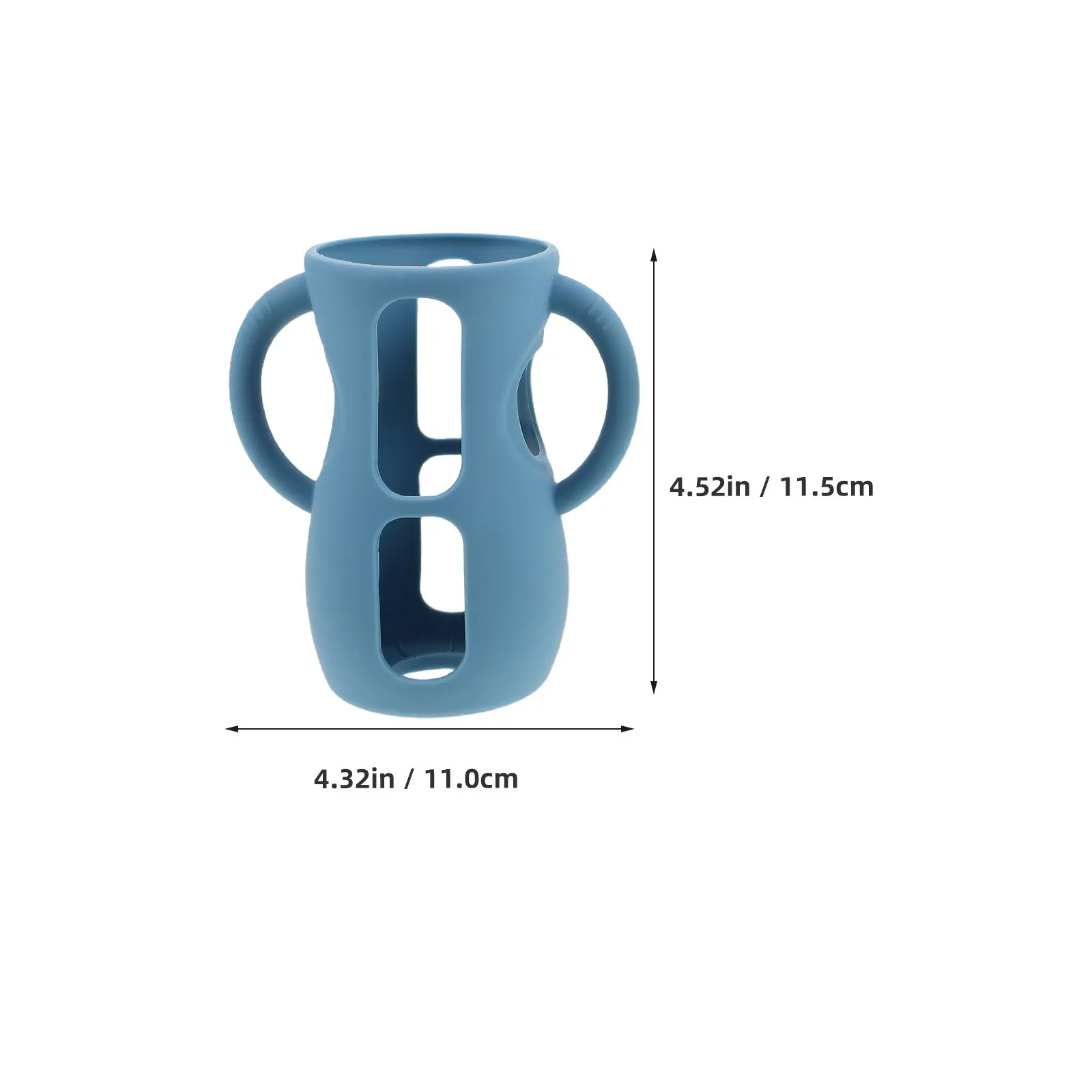 2Pcs Silicone Baby Bottle Sleeve Protector Anti Breakage Handles Feeding Bottle Cover Holder Compatible Bottles Nursery Sleeve