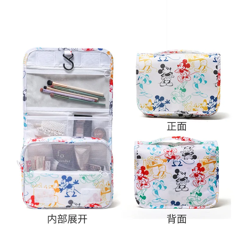 Disney Mickey Mouse portable cosmetic bags make up bag multi-purpose storage coin PU purse cartoon Minnie Makeup storage Cases