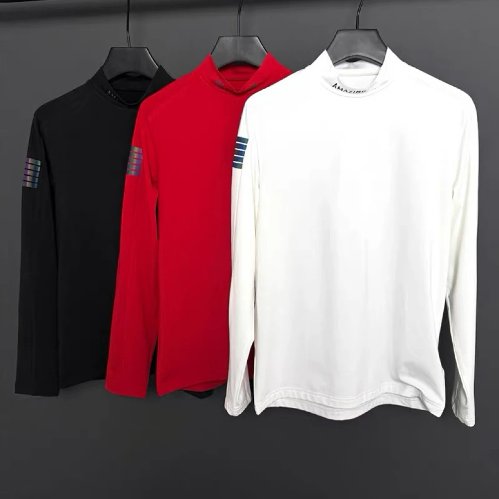 2026 new golf clothing men's long sleeved casual sports breathable golf shirt round neck man golf top