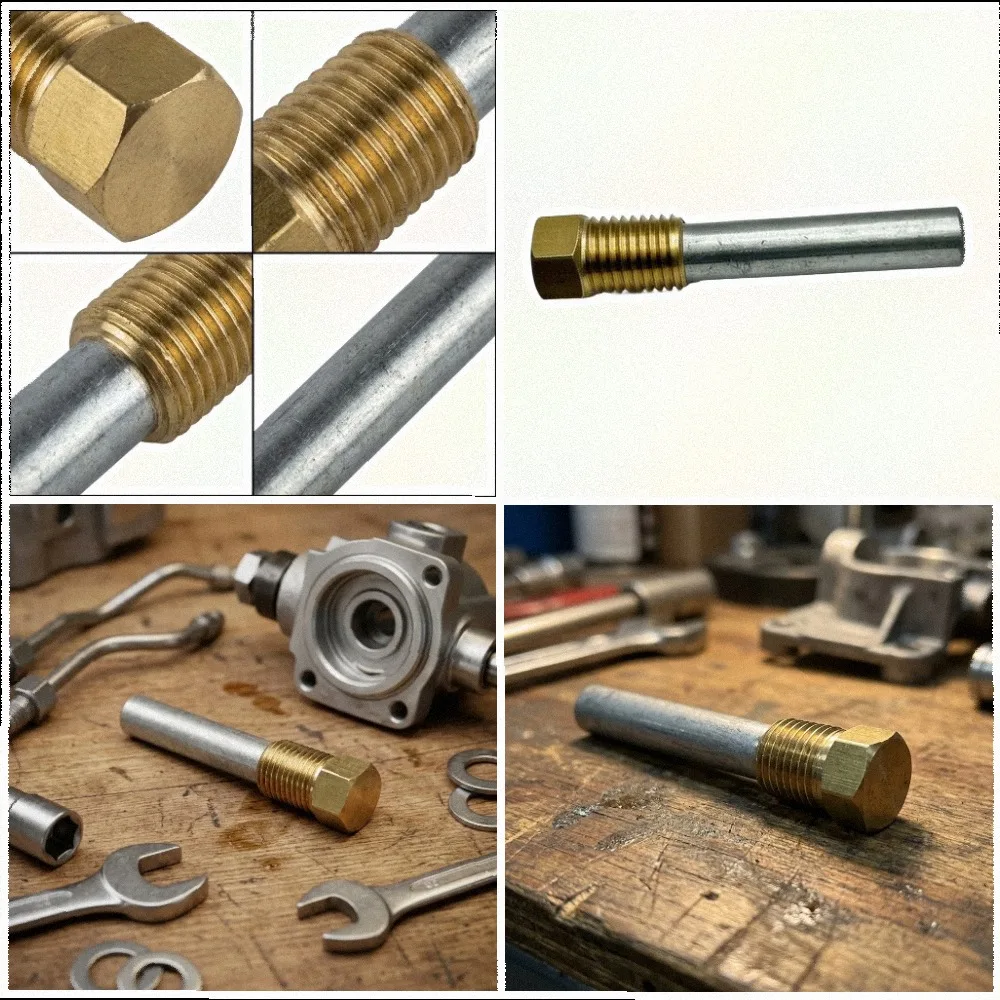 Electrode Connector Diesel Engine Fitting Zinc Electrode Connector High Conductivity Metal Robust Construction