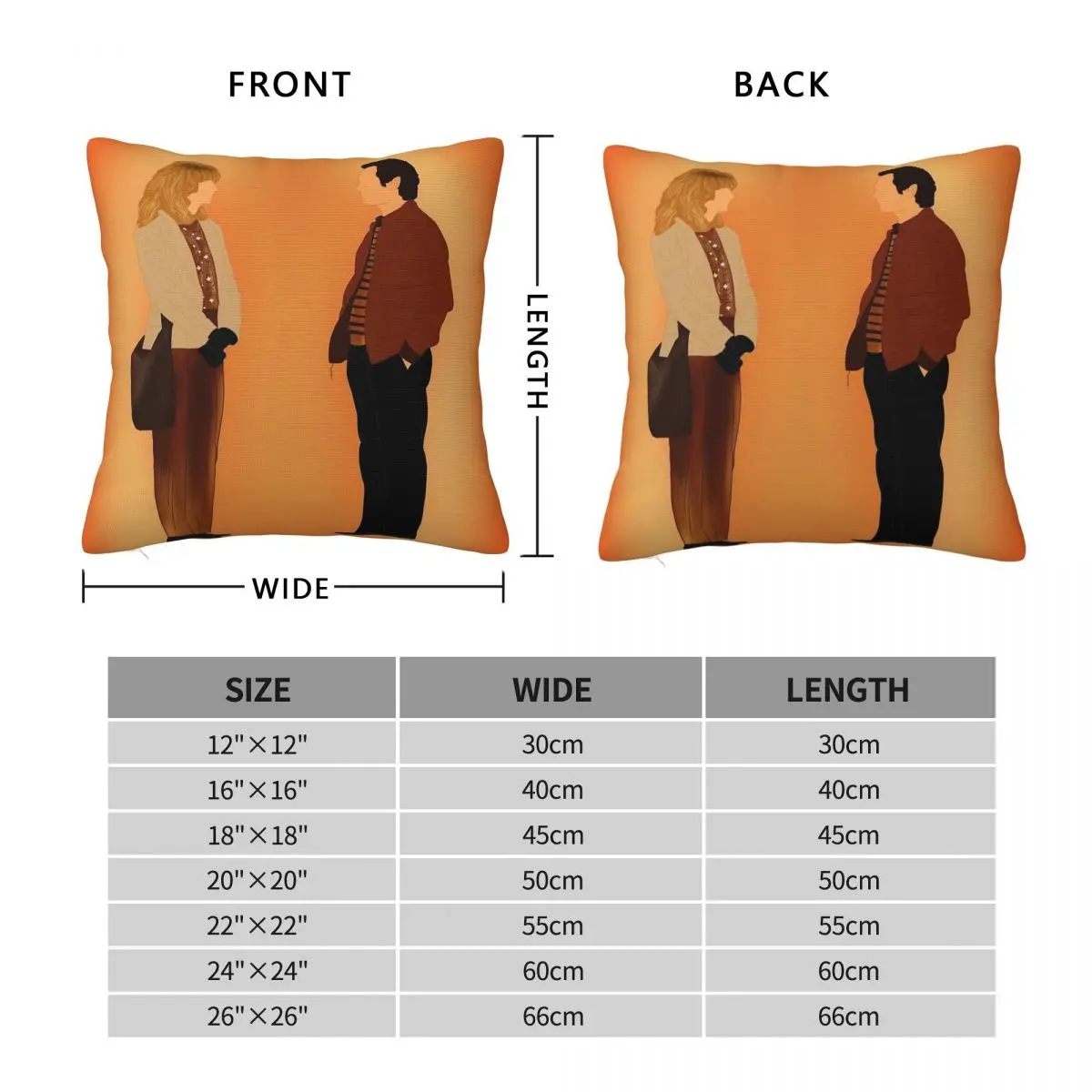 When Harry Met Sally Film Square Pillowcase Polyester Linen Velvet Creative Zip Decorative Throw Pillow Case Room Cushion Cover