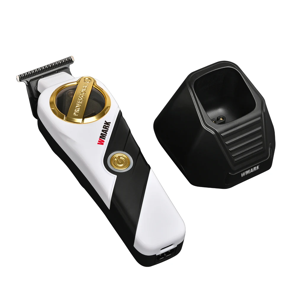 NEW WMARK NG-9213 WHITE 9000RPM Trimmer DLC Blade High Speed Magnetic Levitation Motor Engraving Shears Barbershop Hair Clipper